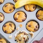 Muffins de plátano y chocolate